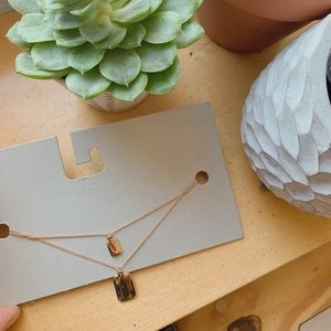 Urban outfitters layered tag necklaces